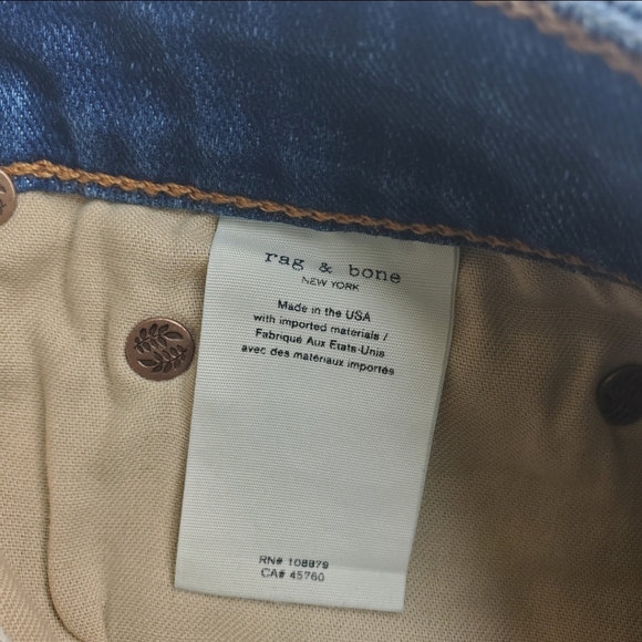 Rag & Bone Dre Low-Rise Slim Boyfriend Jeans Size 24 - Picture 8 of 11
